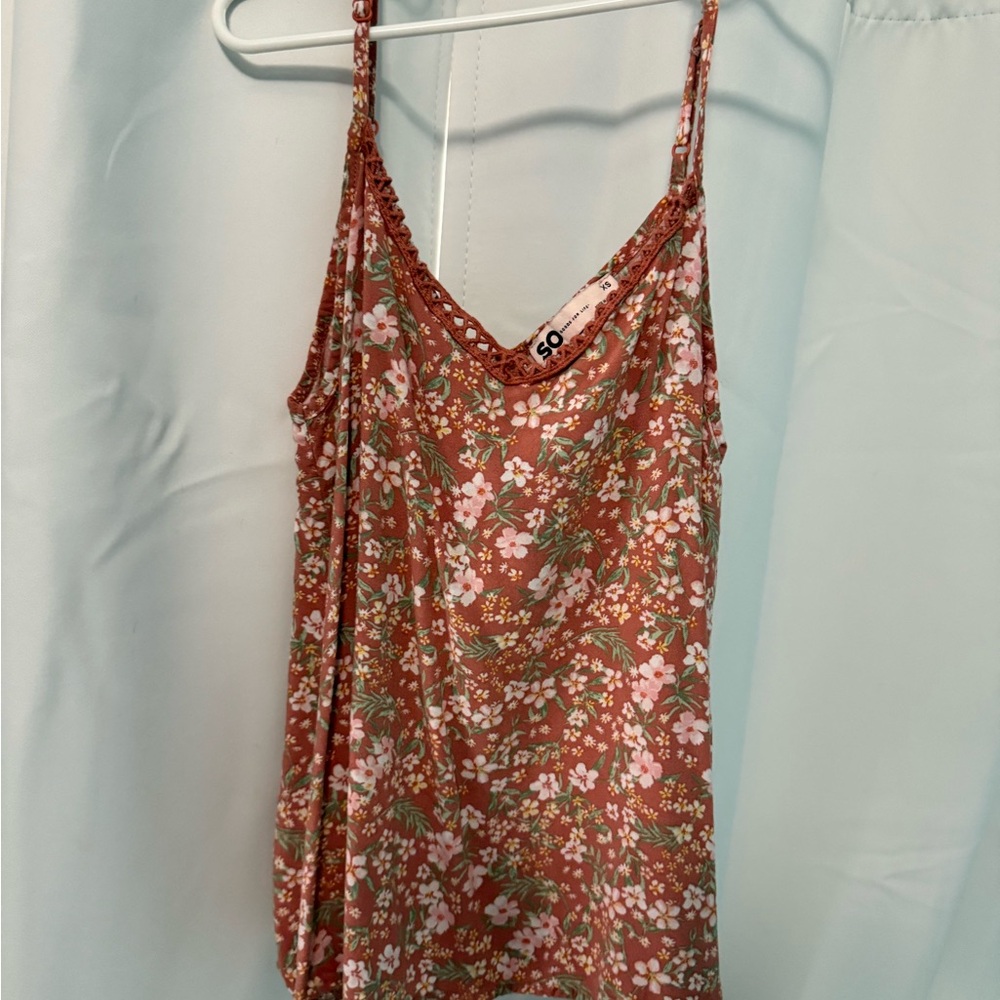 SO Floral Camisole in Pink and Green